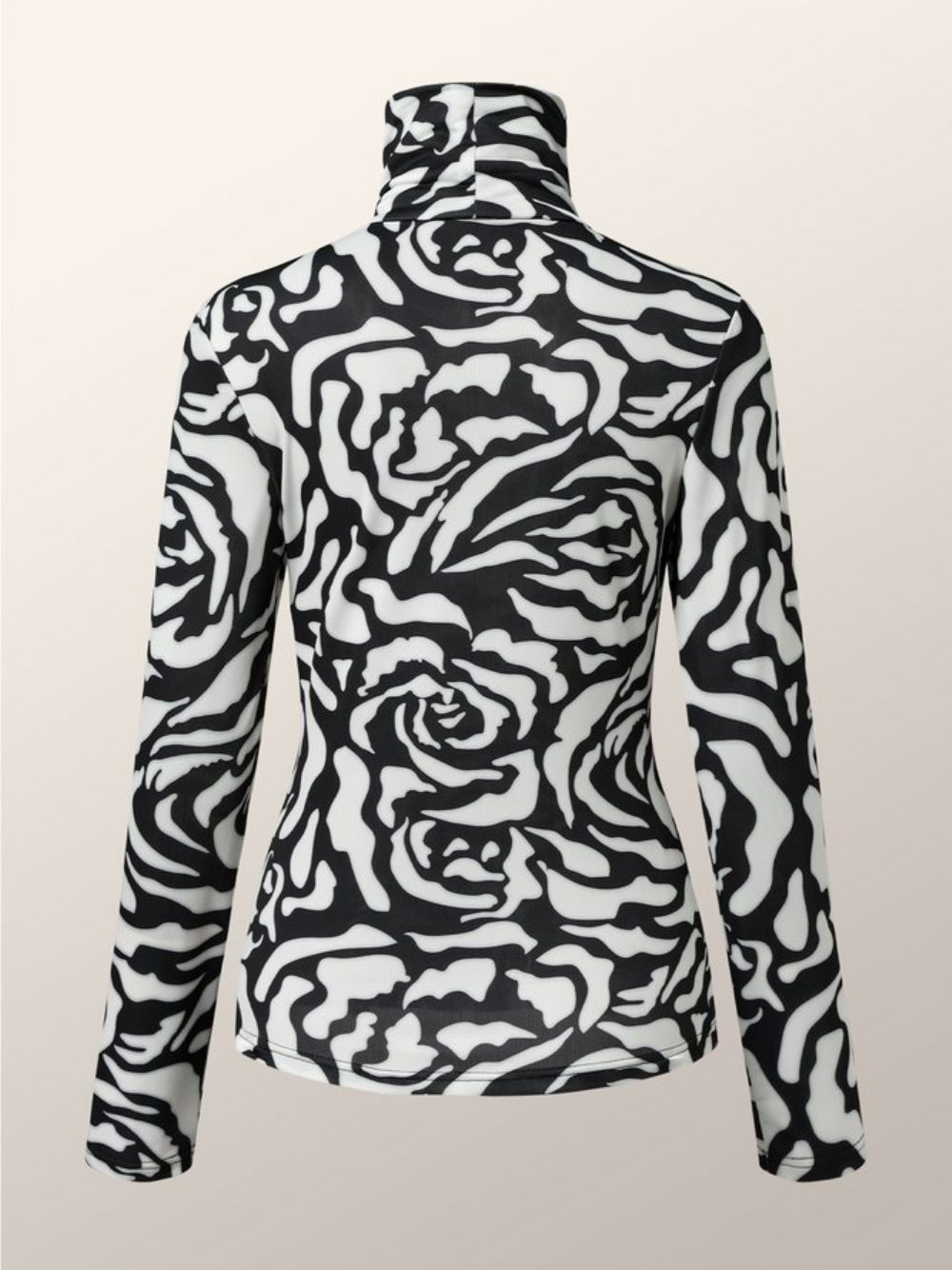 Elegante Basic Top Met Bloemenprint Lange Mouwen