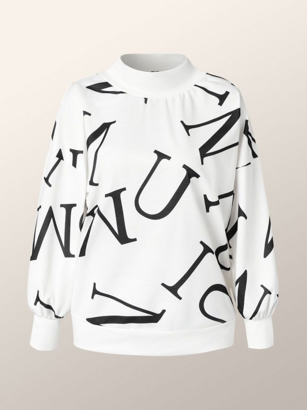 Losvallend Sweatshirt Met Lange Mouwen Ronde Hals