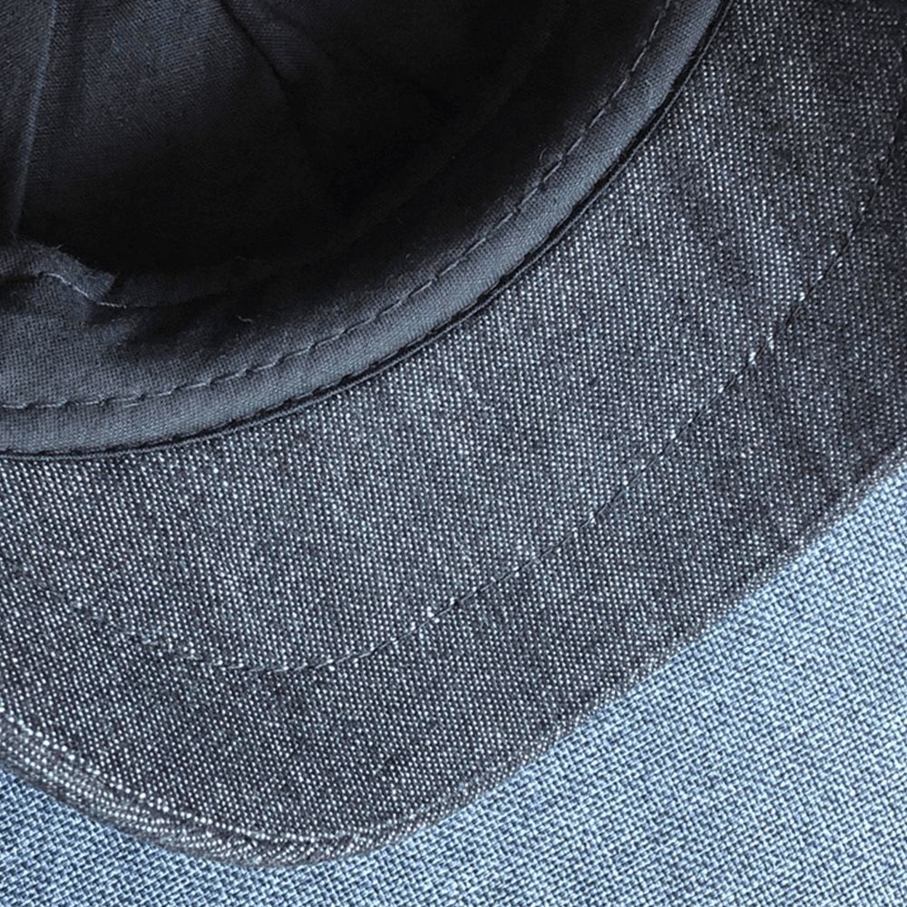 Mannen Denim Patchwork Baret Cap Casual Retro Elastische Band Achthoekige Hoed Platte Hoed Schilder Krantenjongenspet