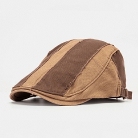 Mannen Make-Oude Patchwork Platte Hoed Britse Retro Eenvoudige Krantenverkoper Hoed Ivy Cap Forward Cap Baret Cap