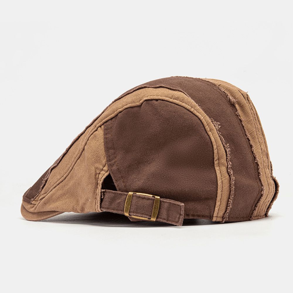 Mannen Make-Oude Patchwork Platte Hoed Britse Retro Eenvoudige Krantenverkoper Hoed Ivy Cap Forward Cap Baret Cap