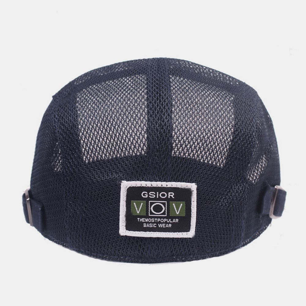 Unisex Full Mesh Baret Cap Zomer Cool Zonnebrandcrème Ademende Platte Cap Ivy Cap Driver Hat