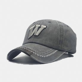 Unisex Gewassen Baseballcap Katoenen Letterborduurwerk Retro Matchende Pet Ontspannen Verstelbare Pet