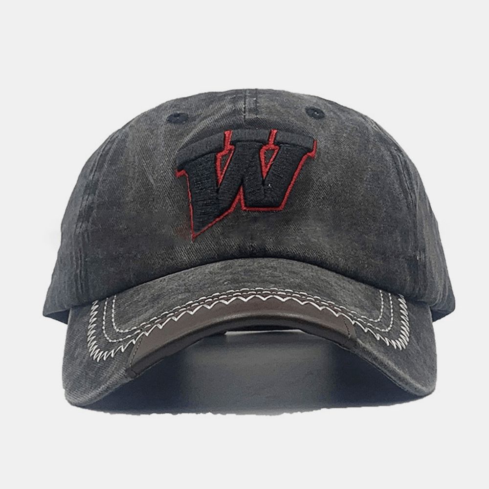 Unisex Gewassen Baseballcap Katoenen Letterborduurwerk Retro Matchende Pet Ontspannen Verstelbare Pet