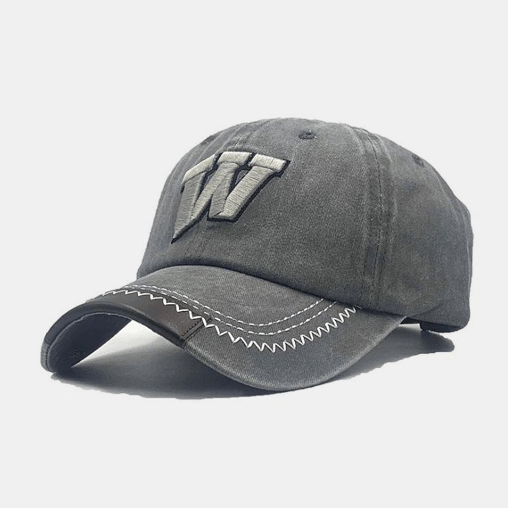 Unisex Gewassen Baseballcap Katoenen Letterborduurwerk Retro Matchende Pet Ontspannen Verstelbare Pet