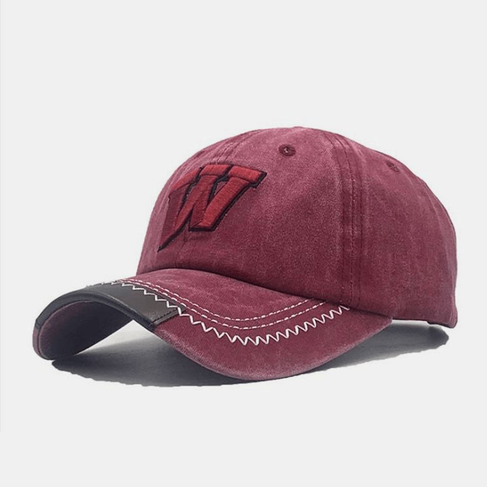 Unisex Gewassen Baseballcap Katoenen Letterborduurwerk Retro Matchende Pet Ontspannen Verstelbare Pet