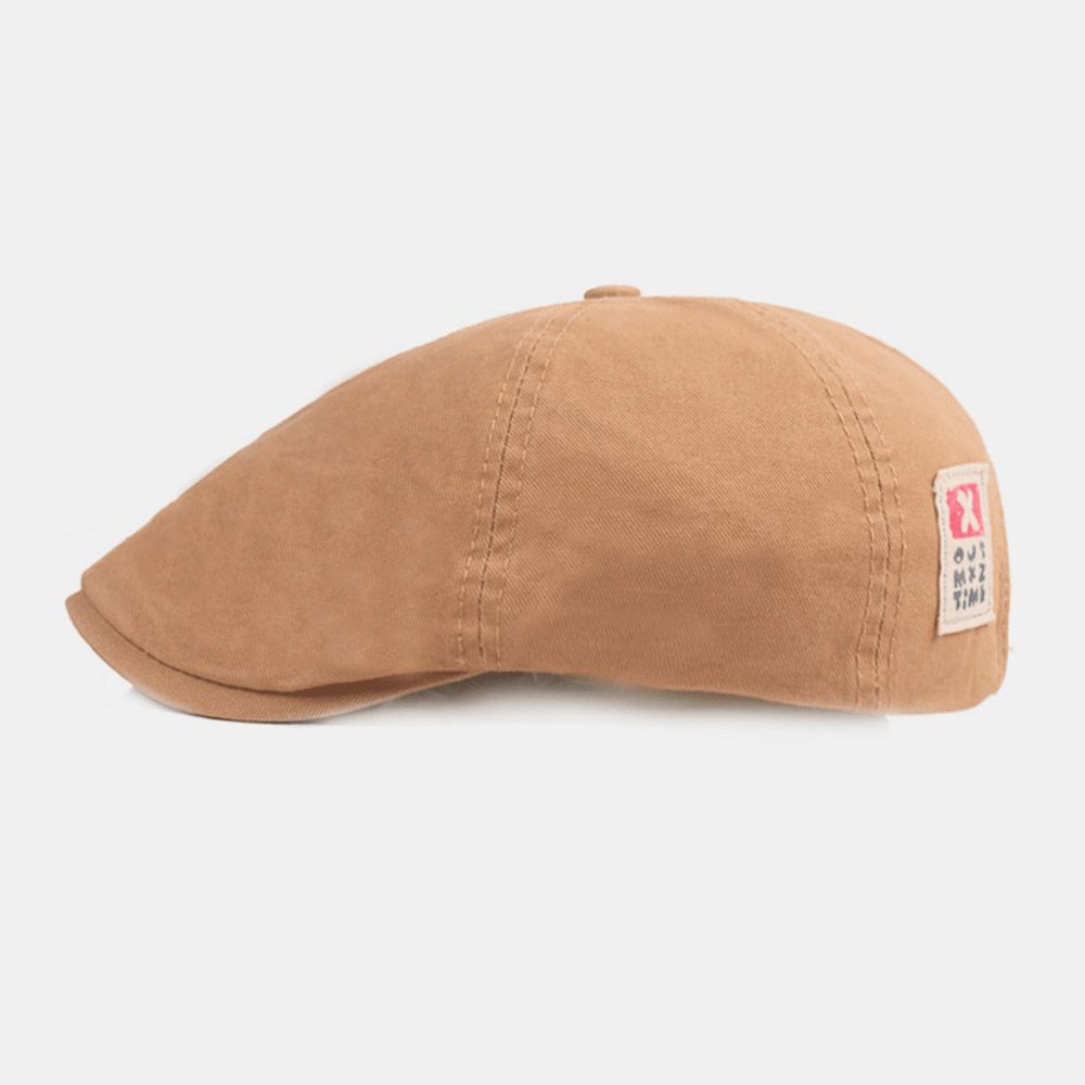 Unisex Katoenen Baret Cap Effen Kleur Retro Verstelbare Zonnescherm Krantenverkoper Hoed Schilder Hoed Achthoekige Hoed