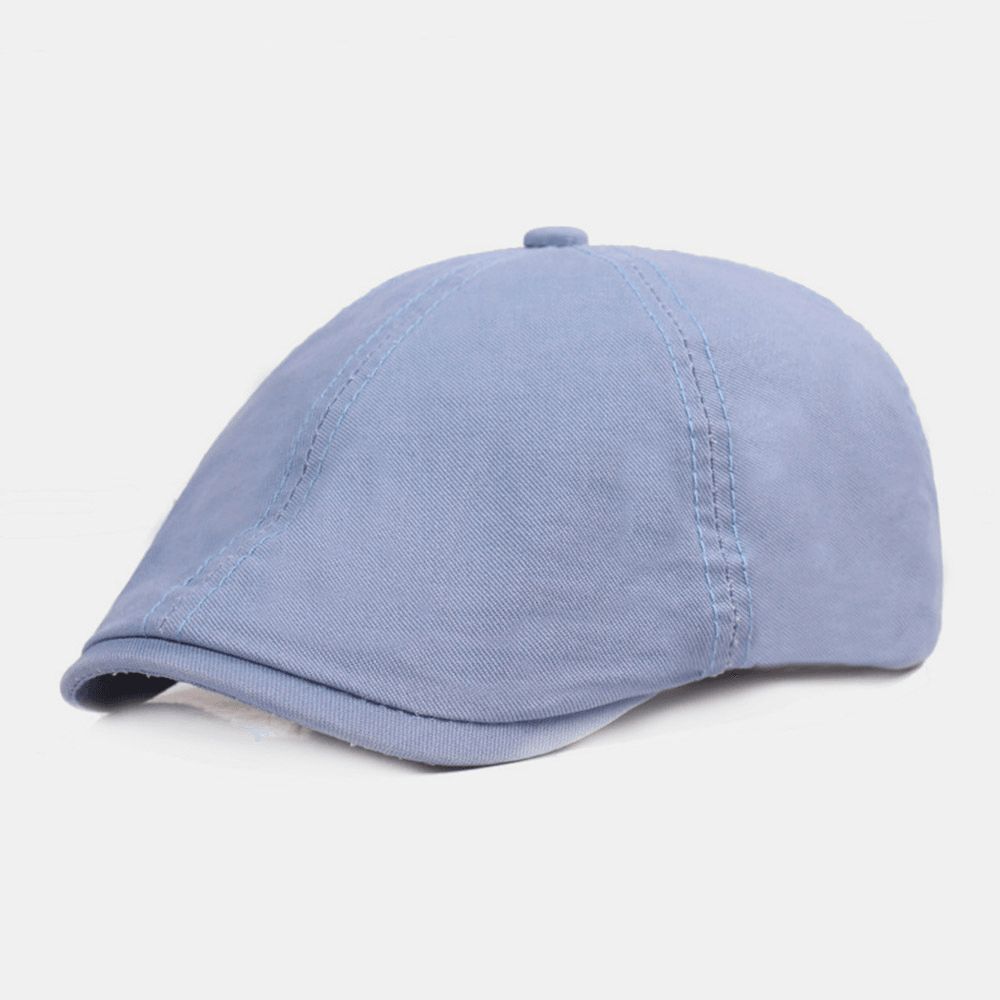 Unisex Katoenen Baret Cap Effen Kleur Retro Verstelbare Zonnescherm Krantenverkoper Hoed Schilder Hoed Achthoekige Hoed