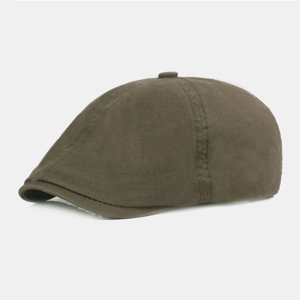 Unisex Katoenen Baret Cap Effen Kleur Retro Verstelbare Zonnescherm Krantenverkoper Hoed Schilder Hoed Achthoekige Hoed