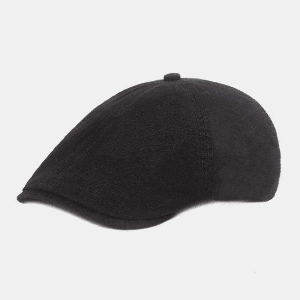 Unisex Katoenen Baret Cap Effen Kleur Retro Verstelbare Zonnescherm Krantenverkoper Hoed Schilder Hoed Achthoekige Hoed