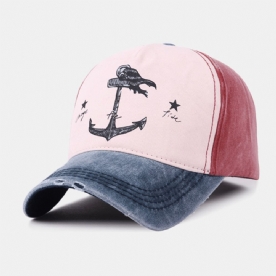 Unisex Make-Old Piratenschip Ankerpatroon Ivy Cap Outdoor Suncreen Baseball Hoeden Stretch Fit Cap