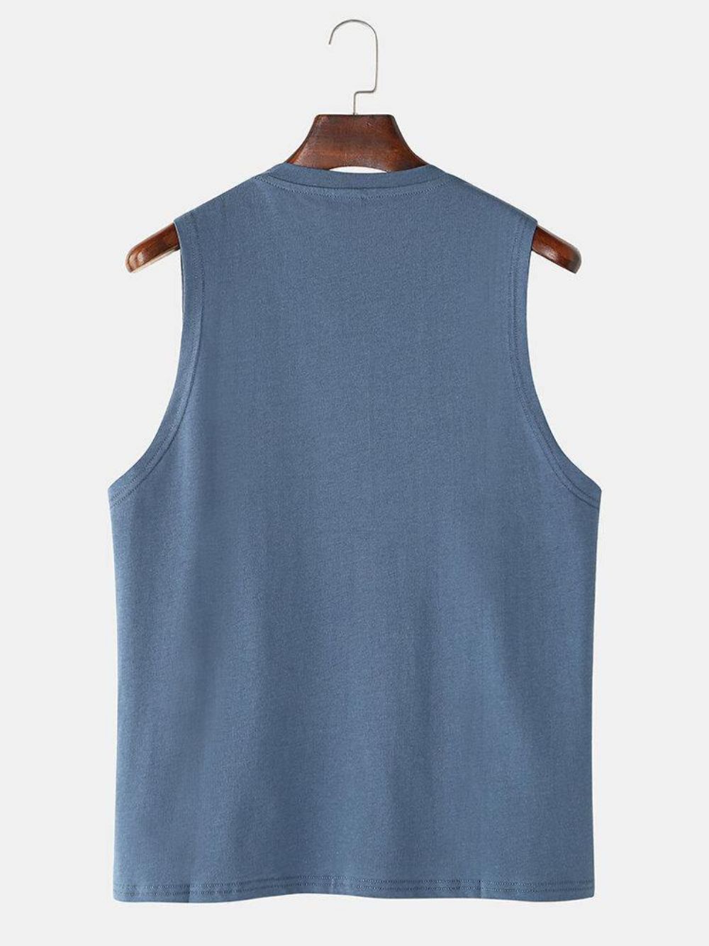 Ademend Katoen Effen Kleur Casual Mouwloze Tanktops Met Ronde Hals