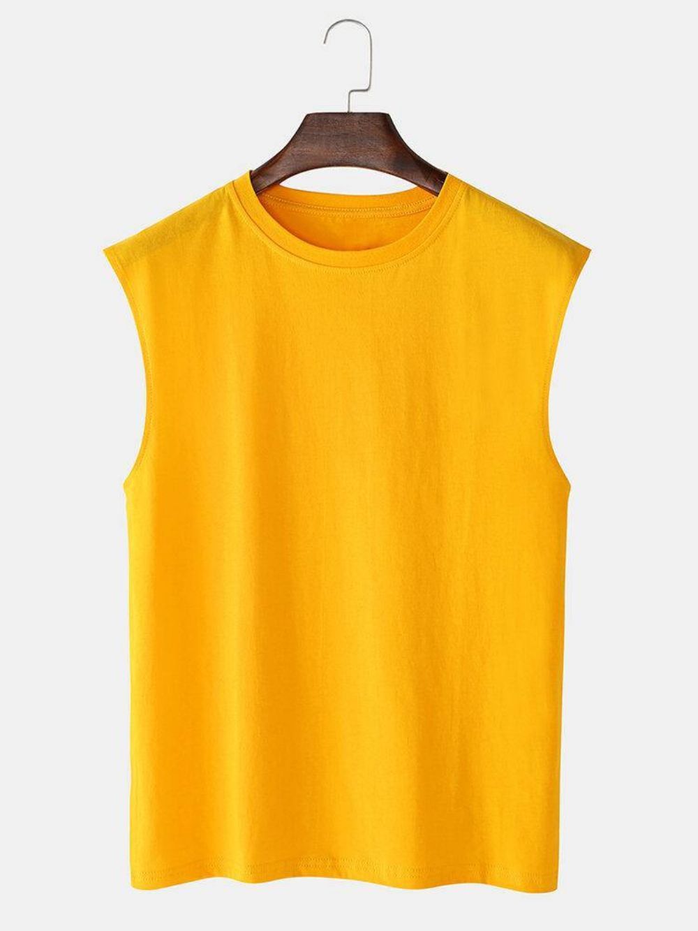 Casual Tanktops Van 100% Katoen Ademend Effen Kleur