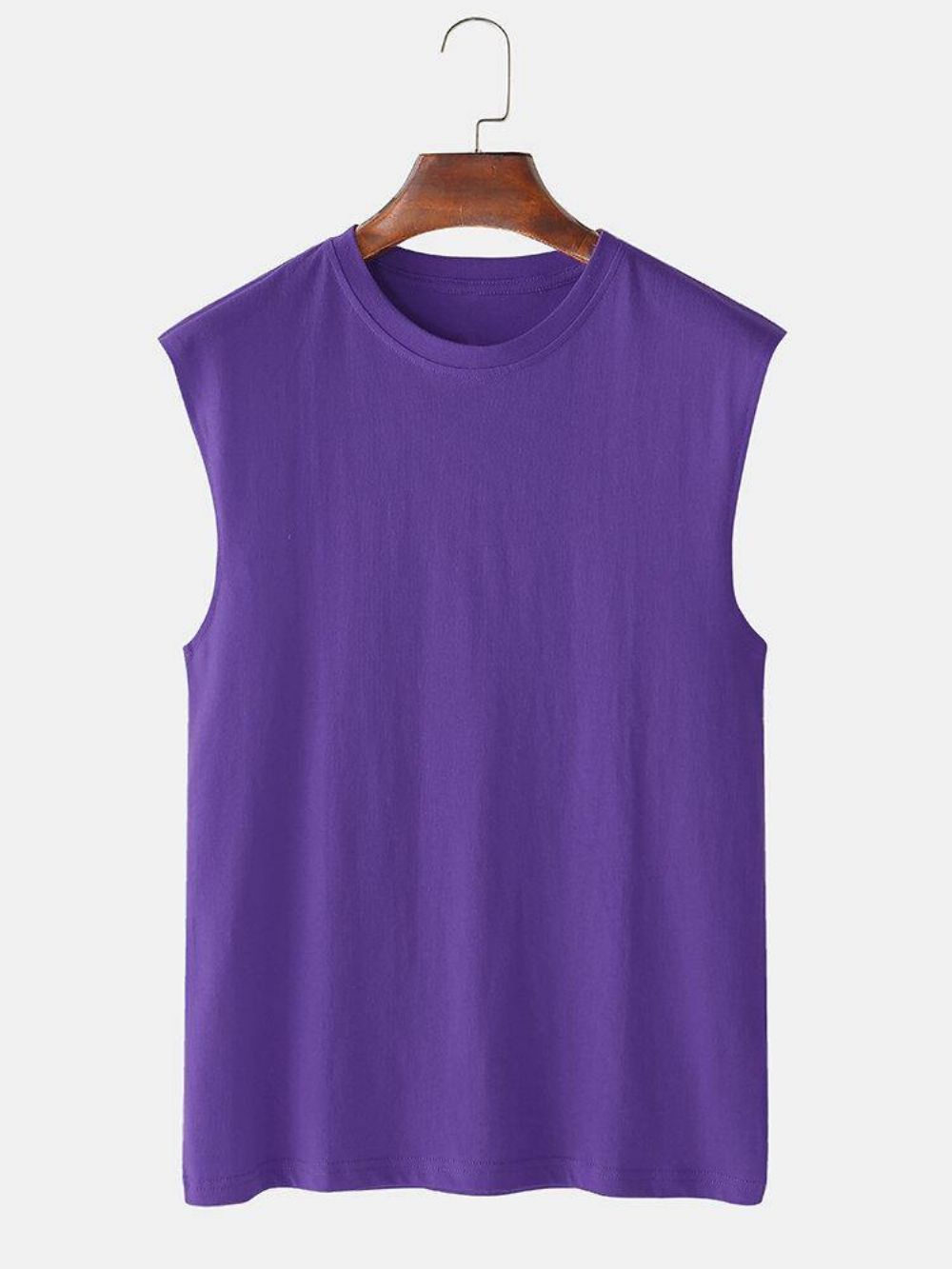 Casual Tanktops Van 100% Katoen Ademend Effen Kleur