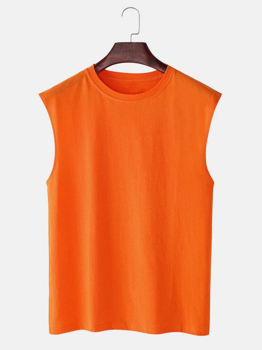 Casual Tanktops Van 100% Katoen Ademend Effen Kleur