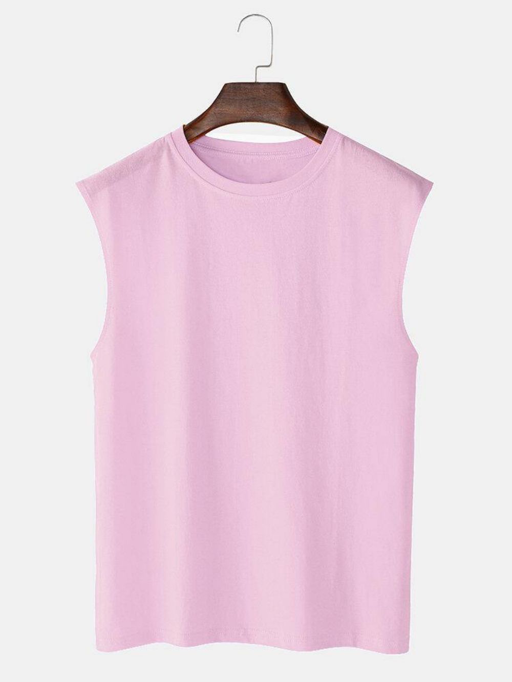 Casual Tanktops Van 100% Katoen Ademend Effen Kleur