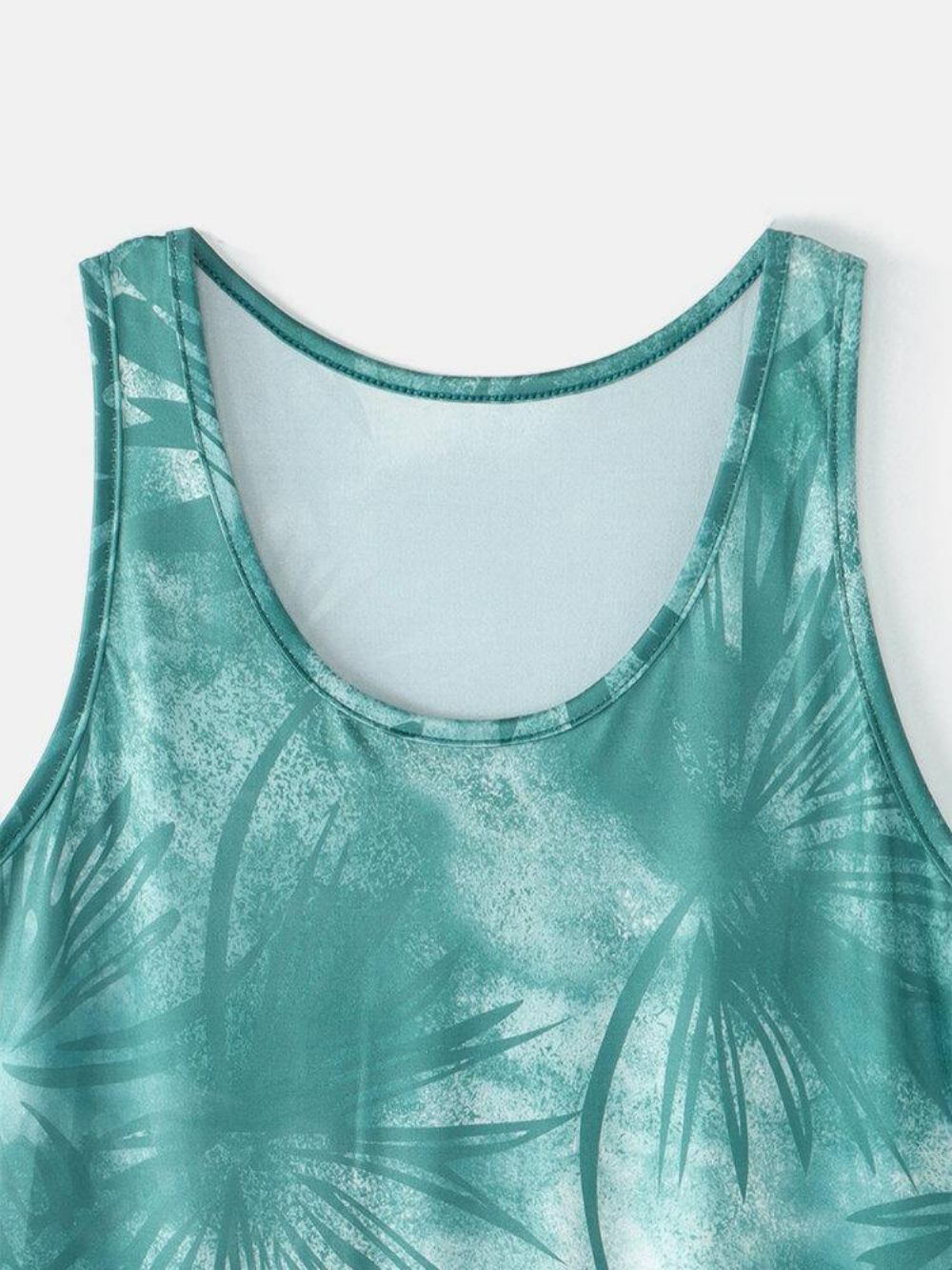 Dames Mouwloze Ronde Hals Vakantie Casual Tanktop Met Plantprint