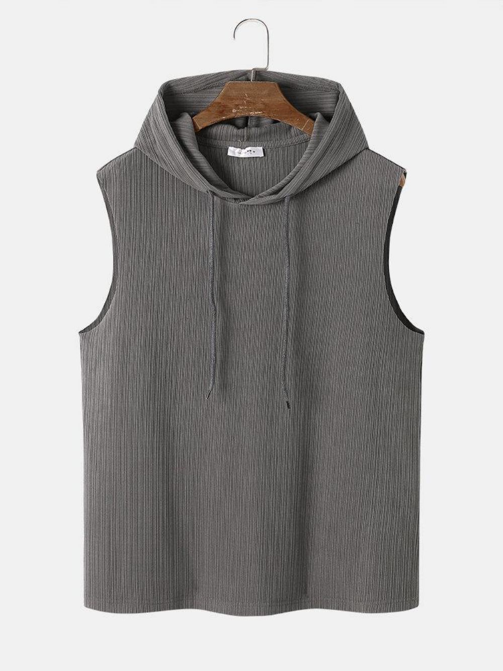 Effen Kleur Geribbelde Mouwloze Mouwloze Tanktop Heren