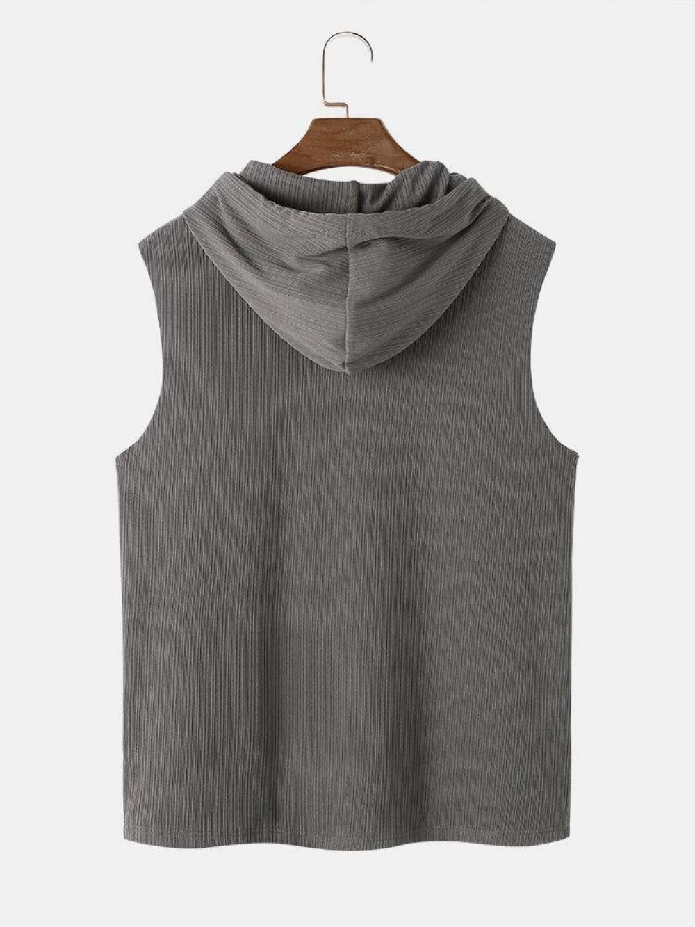 Effen Kleur Geribbelde Mouwloze Mouwloze Tanktop Heren