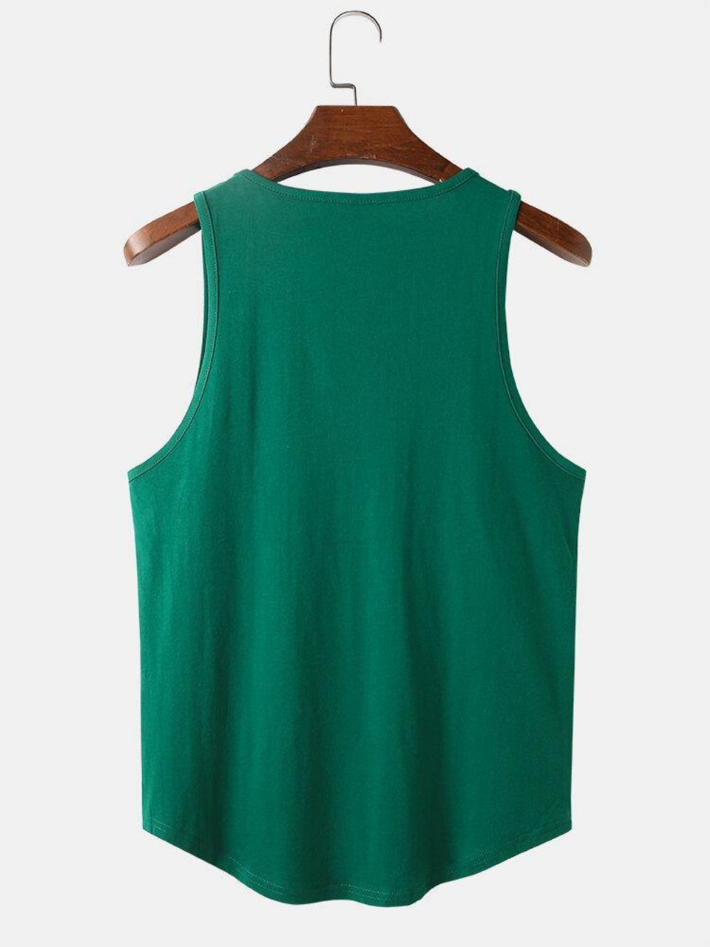 Effen Kleur Katoenen Ademende Losse Casual Tanktops Heren