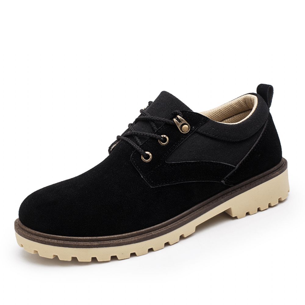 Heren Ademend Suède Vintage Antislip Comfortabele Zool Korte Laarzen Casual Zakelijke Schoenen