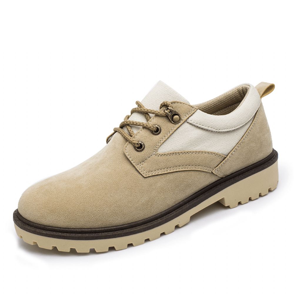 Heren Ademend Suède Vintage Antislip Comfortabele Zool Korte Laarzen Casual Zakelijke Schoenen