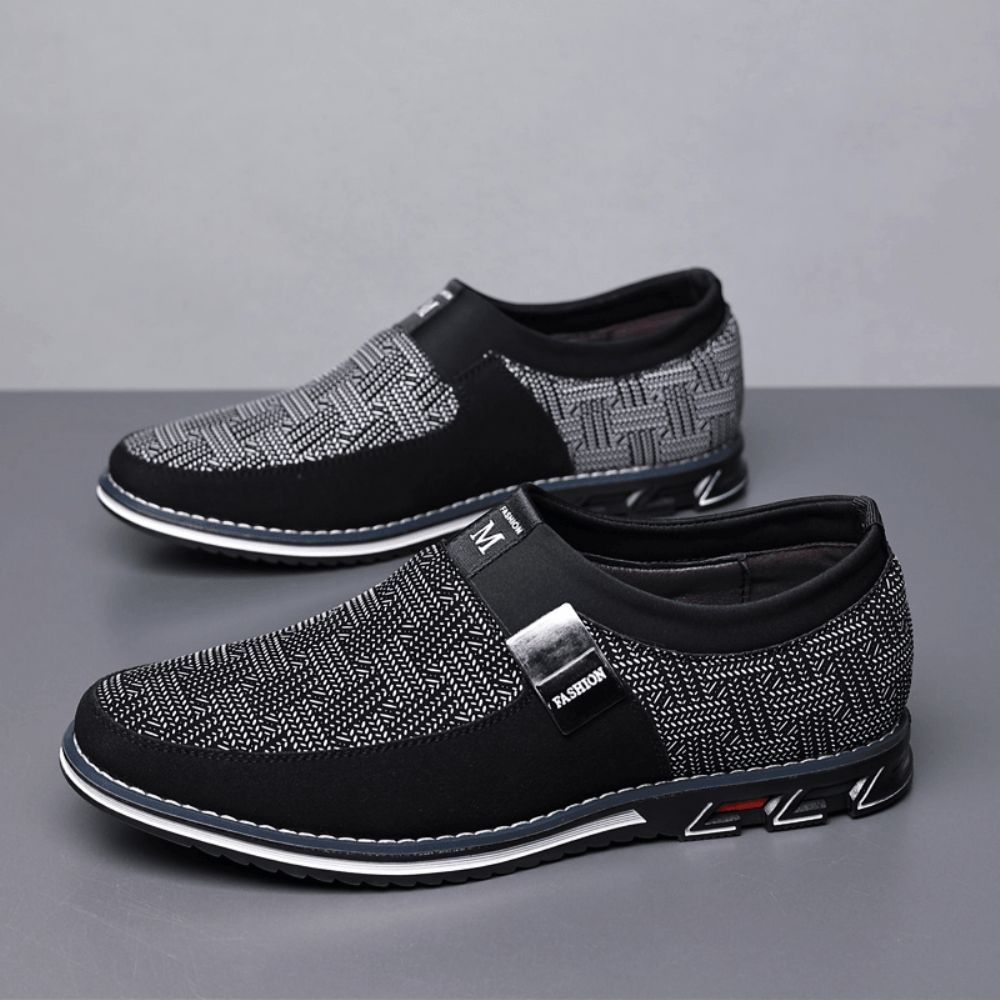 Heren Ademende Non Slip Comfortabele Zachte Bodem Slip Op Casual Business Loafers Schoenen