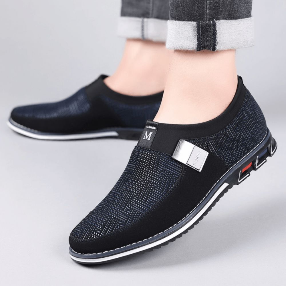 Heren Ademende Non Slip Comfortabele Zachte Bodem Slip Op Casual Business Loafers Schoenen