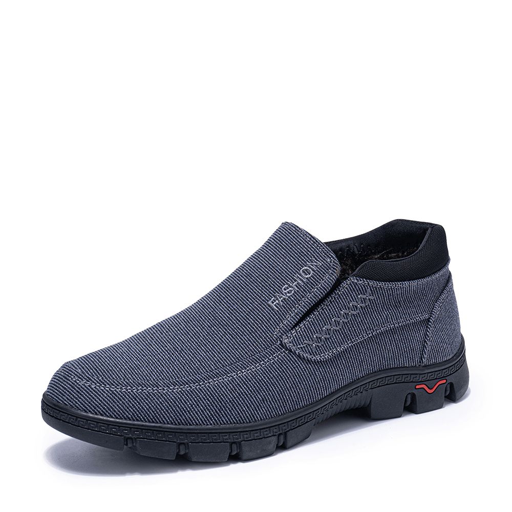 Heren Antislip Warm Gevoerde Comfortabele Oude Peking Casual Katoenen Schoenen