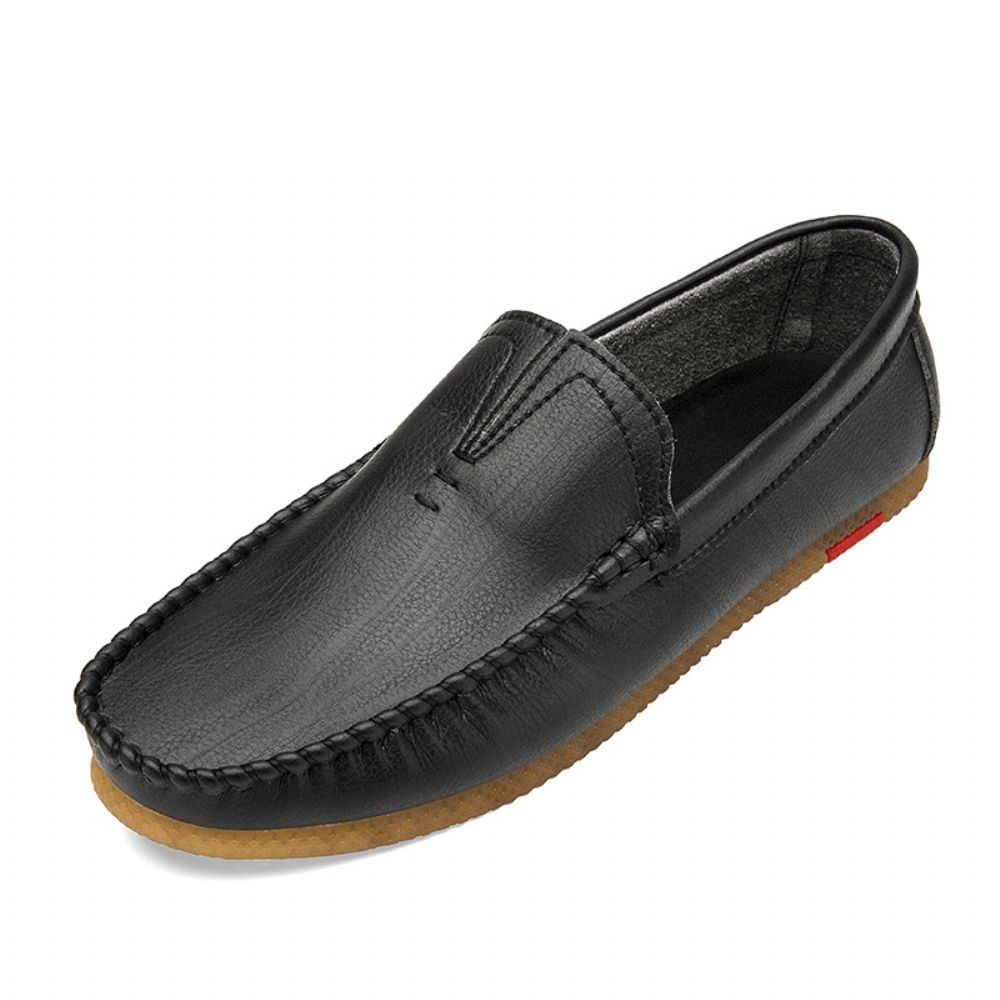 Heren Microvezel Ademend Comfortabele Bodem Slip Op Rijden Casual Lederen Loafers Schoenen