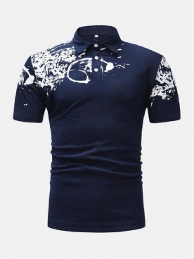 Casual Golfshirts Heren Met Opgevouwen Kraag Korte Mouwen