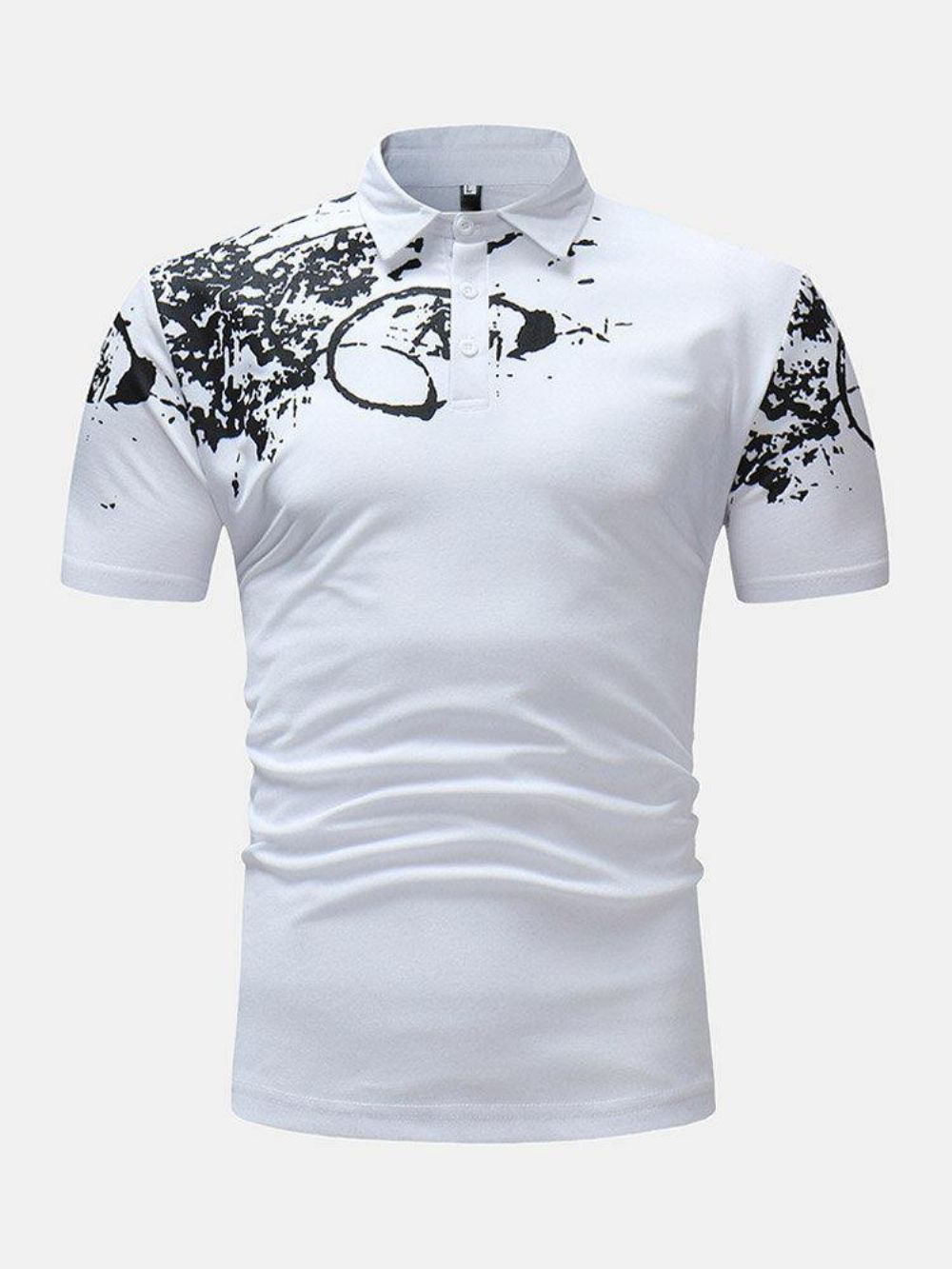 Casual Golfshirts Heren Met Opgevouwen Kraag Korte Mouwen