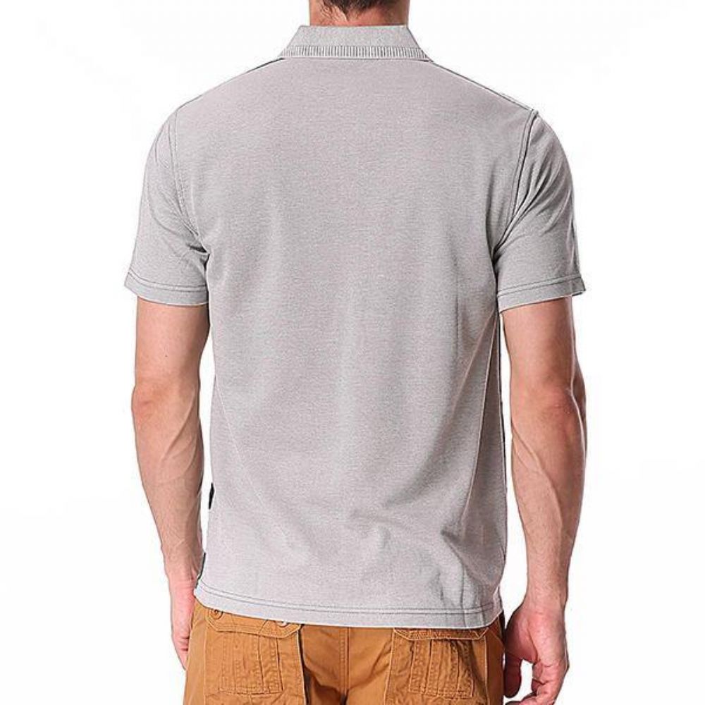 Gestreepte Bedrukte Zachte Katoenen T-Shirts Heren Casual Golfshirt Met Omgeslagen Kraag