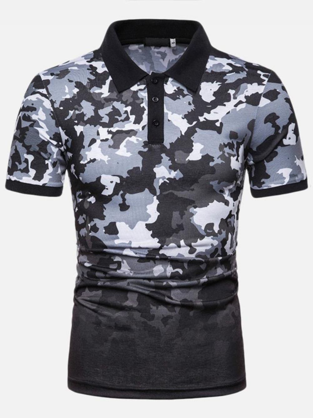 Herenmode Camouflagedruk Losse Casual Golfshirts Met Korte Mouwen