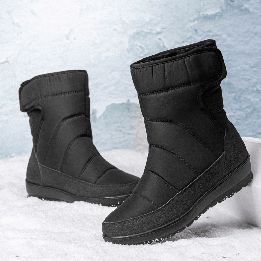 Dames Casual Warme Voering Waterdichte Klittenband Korte Kuit Sneeuw laarzen