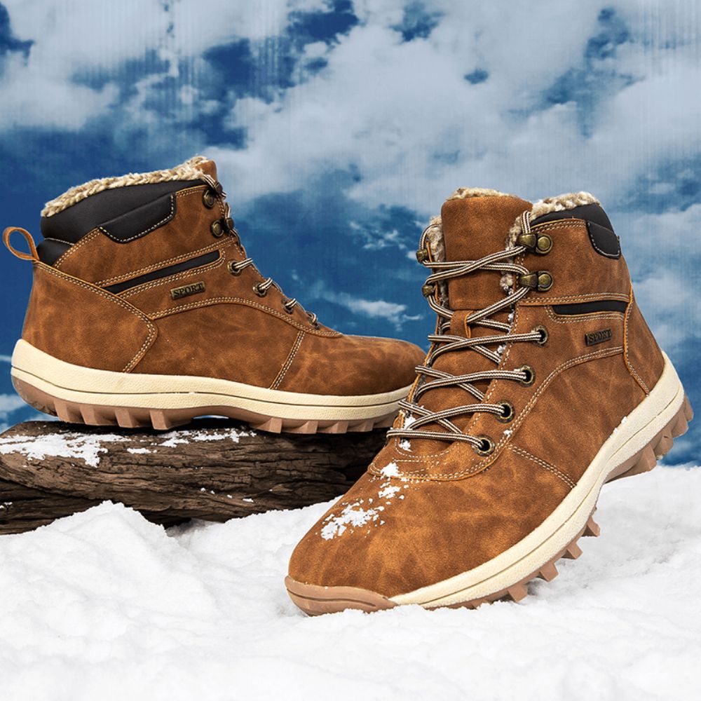 Heren Outdoor Waterdichte Warm Gevoerde Antislip Wandelschoenen