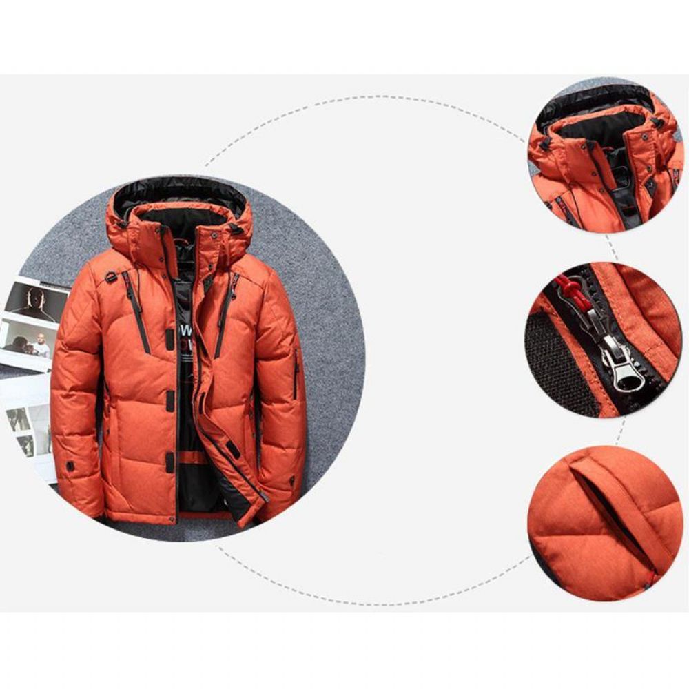 Heren Winter Outdoor Dikke Warme Donsjack Geïsoleerde Parka