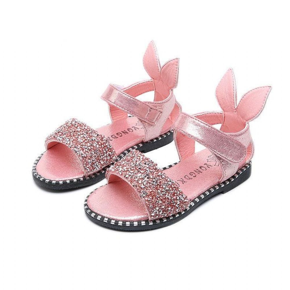 Sandalen Met Strass-Versiering Meisjes Met Konijnenoren