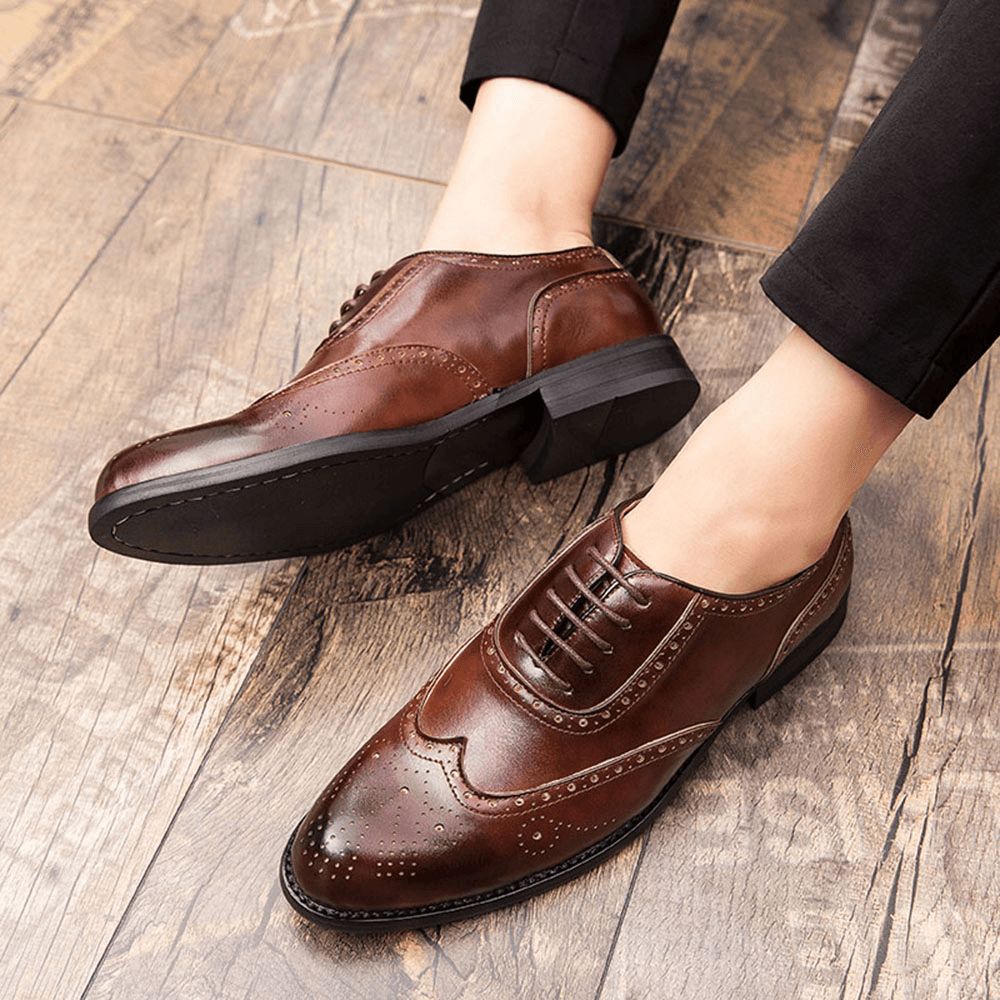 Heren Brogue Gesneden Formele Kleding Schoen Casual Zakelijke Oxfords