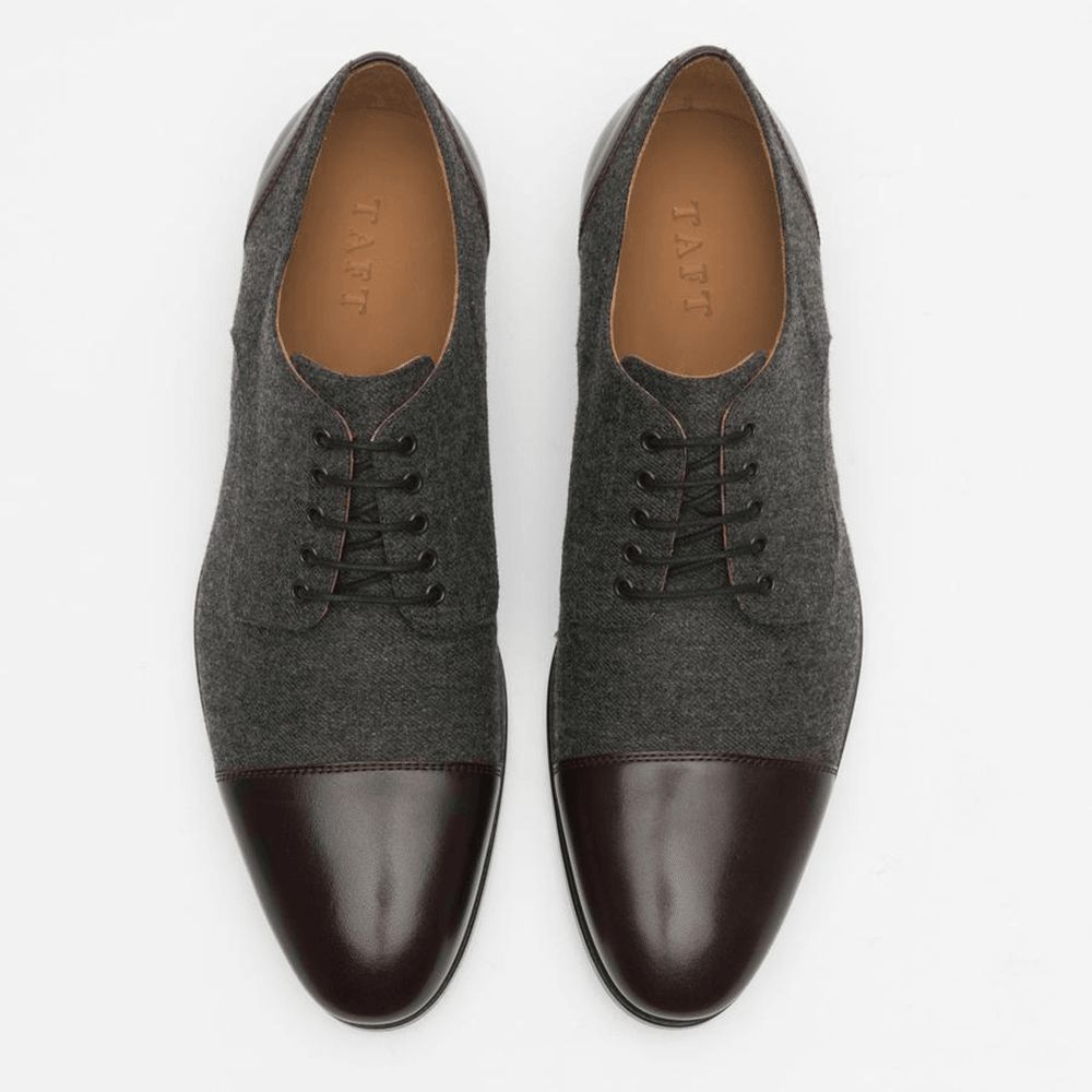 Heren Stijlvolle Cap Top Oxfords Veterschoenen Formele Geklede Schoenen