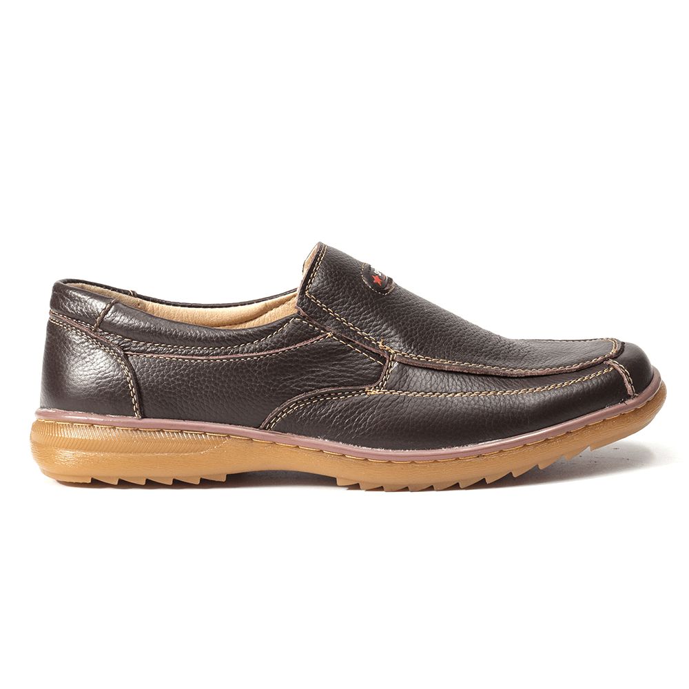 Menico Heren Echt Koe Lederen Slip Op Zachte Zool Comfortabele Non Slip Casual Oxfords