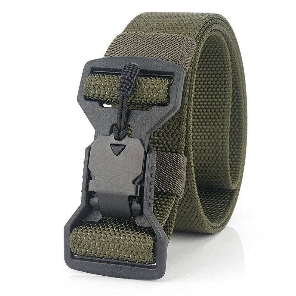 125Cm Heren Casual Nylon Tactische Riem Kunststof Magneet Functie Gesp Militaire Riemen