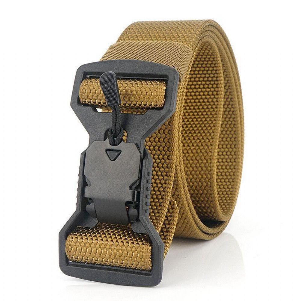 125Cm Heren Casual Nylon Tactische Riem Kunststof Magneet Functie Gesp Militaire Riemen