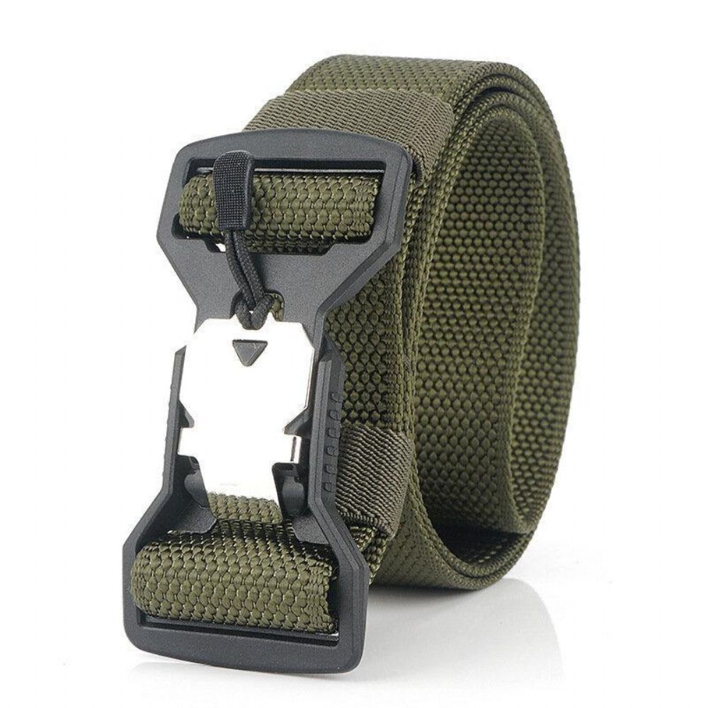 125Cm Heren Casual Nylon Tactische Riem Kunststof Magneet Functie Gesp Militaire Riemen