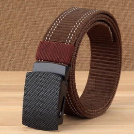 Heren Casual Outdoor Nieuwe Casual Nylon Riem Trendy Legering Gesp Dikke Riem