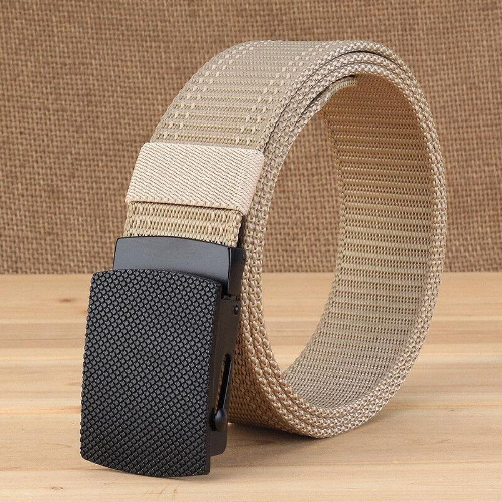 Heren Casual Outdoor Nieuwe Casual Nylon Riem Trendy Legering Gesp Dikke Riem