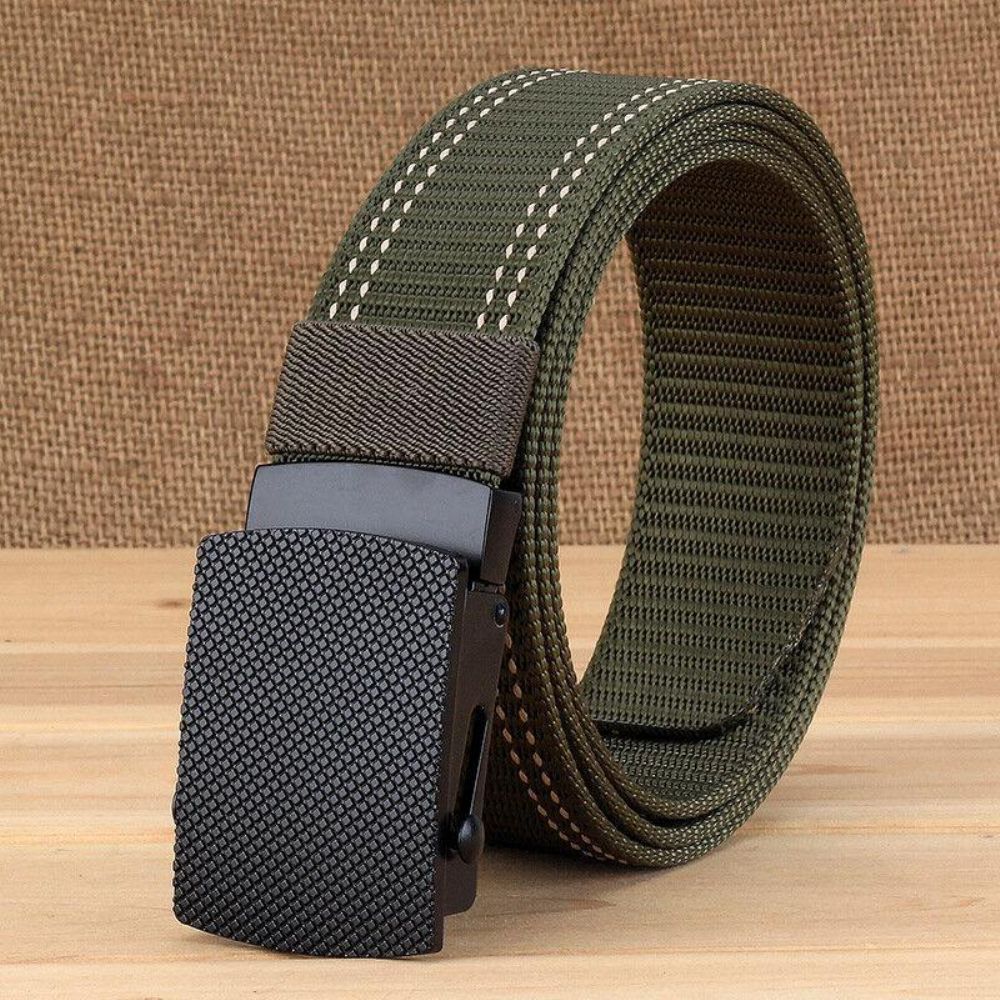 Heren Casual Outdoor Nieuwe Casual Nylon Riem Trendy Legering Gesp Dikke Riem