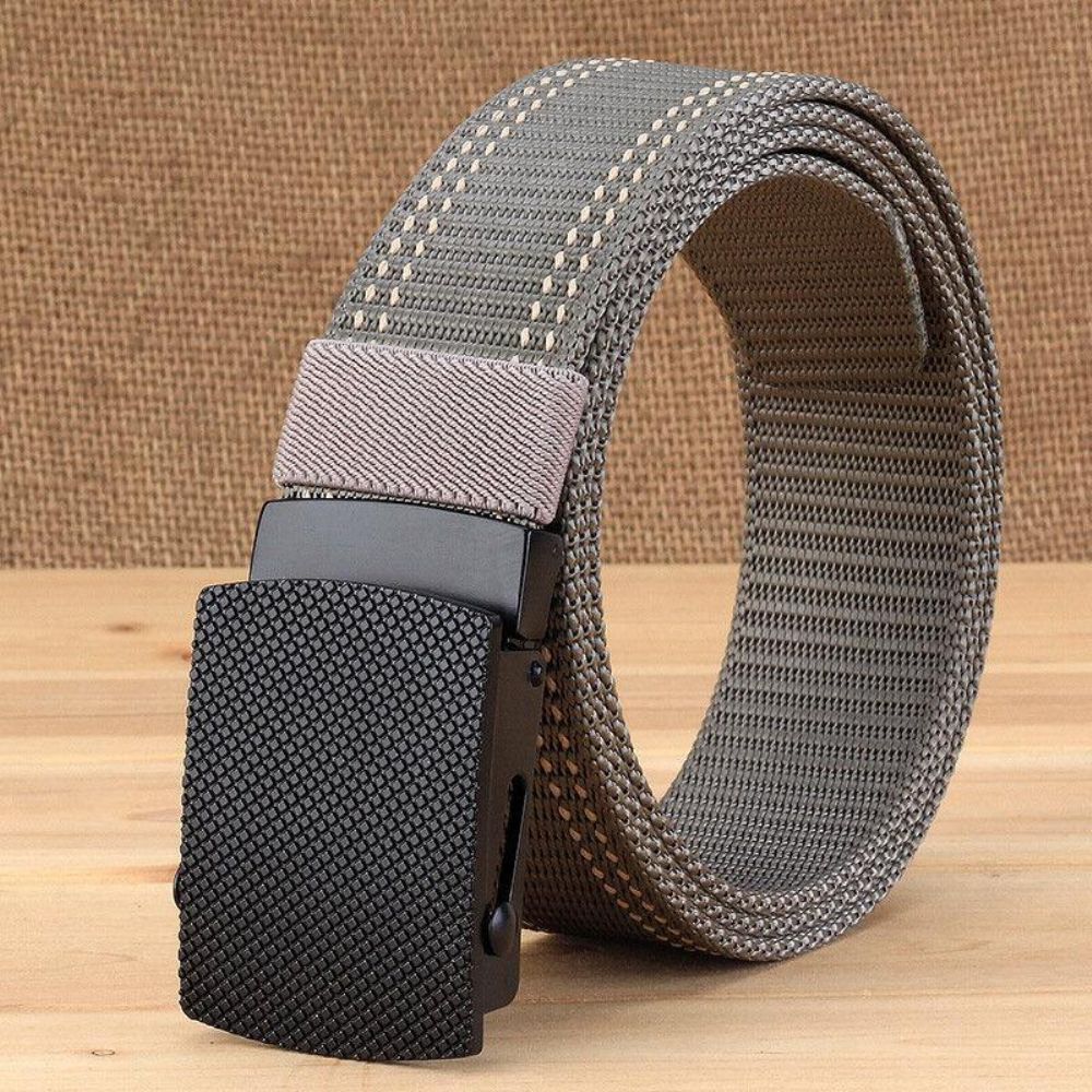 Heren Casual Outdoor Nieuwe Casual Nylon Riem Trendy Legering Gesp Dikke Riem