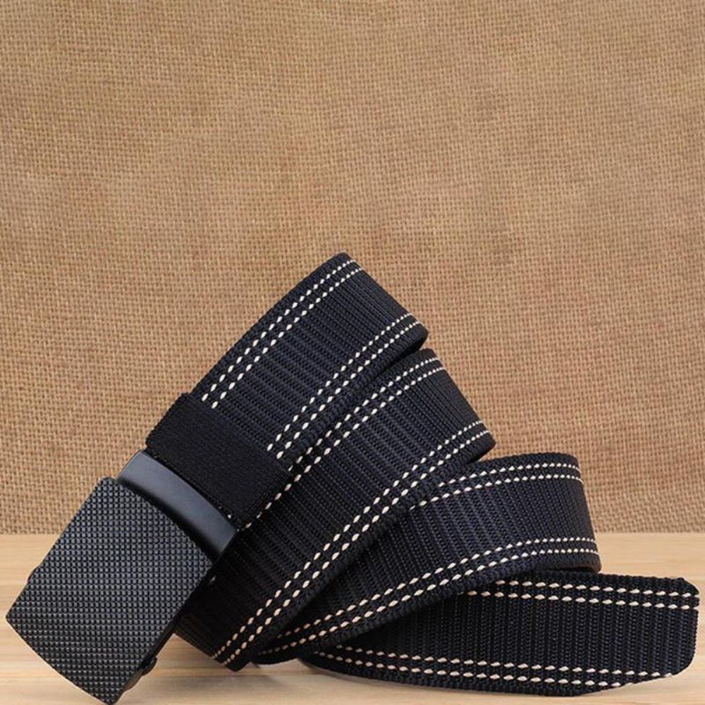 Heren Casual Outdoor Nieuwe Casual Nylon Riem Trendy Legering Gesp Dikke Riem