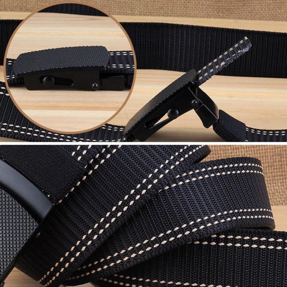 Heren Casual Outdoor Nieuwe Casual Nylon Riem Trendy Legering Gesp Dikke Riem